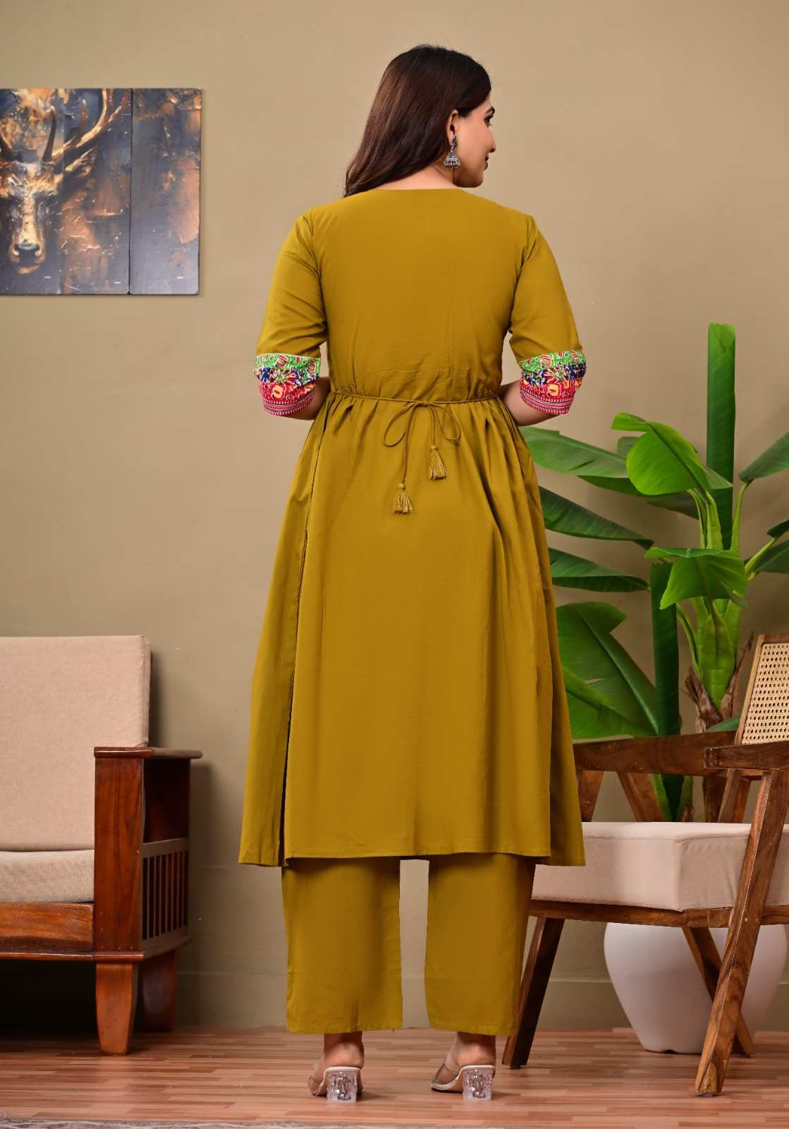 Women Cotton Kurta Pant Set